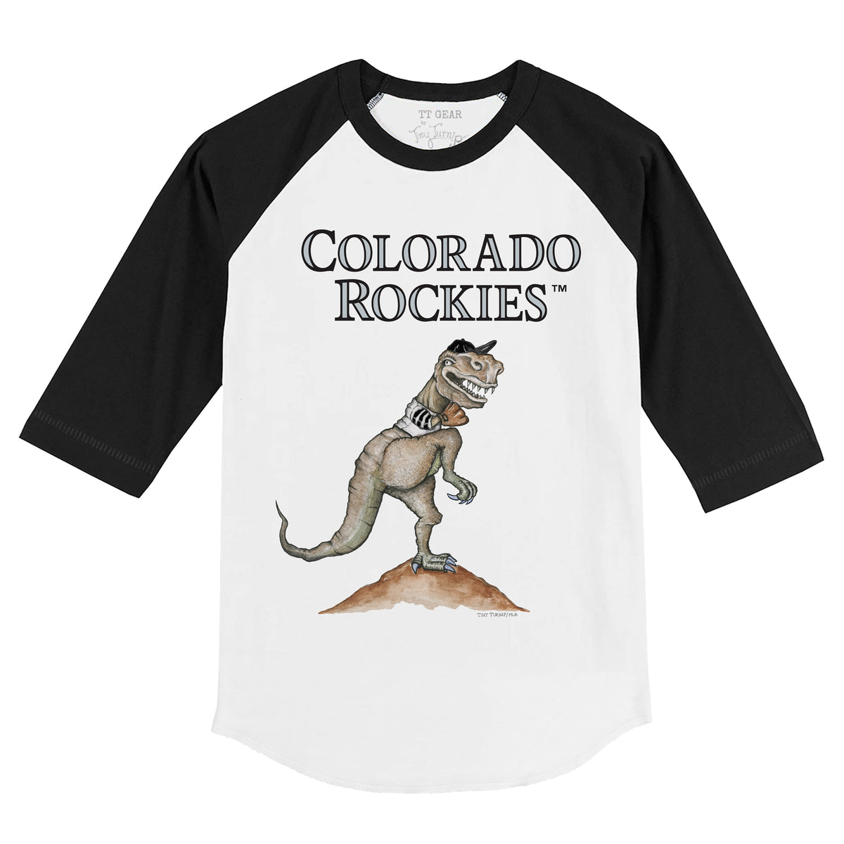 Colorado Rockies TT Rex 3/4 Black Sleeve Raglan