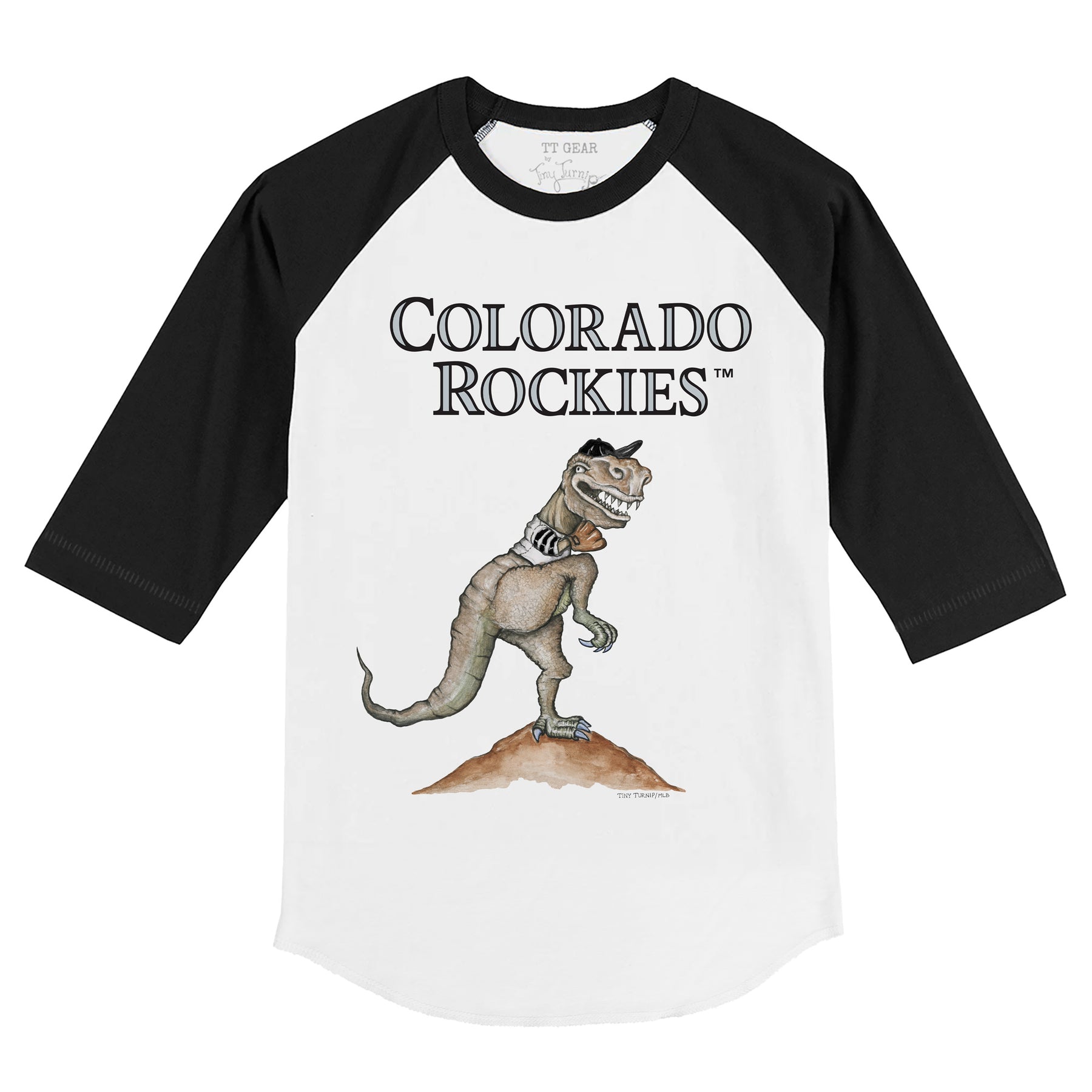 Colorado Rockies TT Rex 3/4 Black Sleeve Raglan
