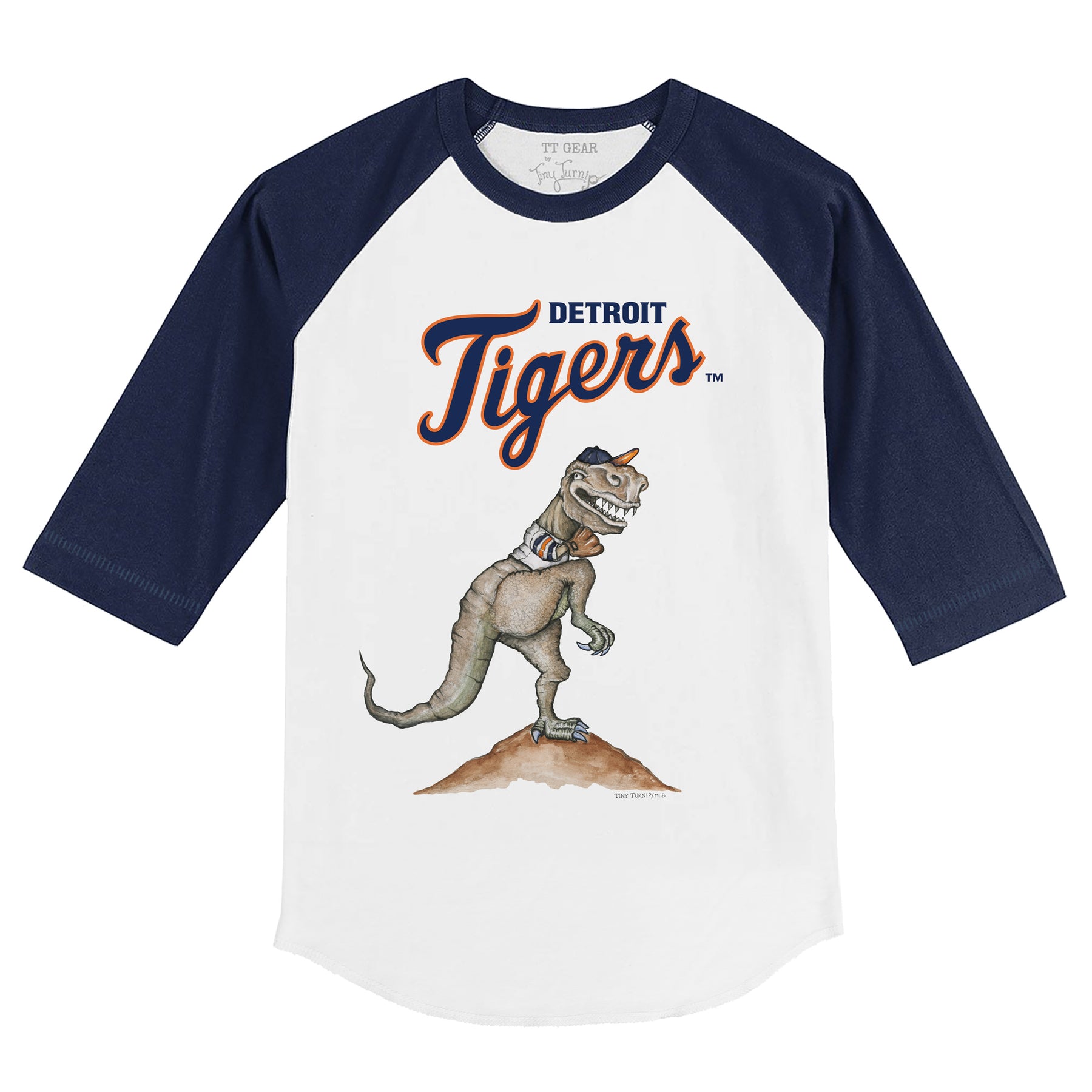 Detroit Tigers TT Rex 3/4 Navy Blue Sleeve Raglan