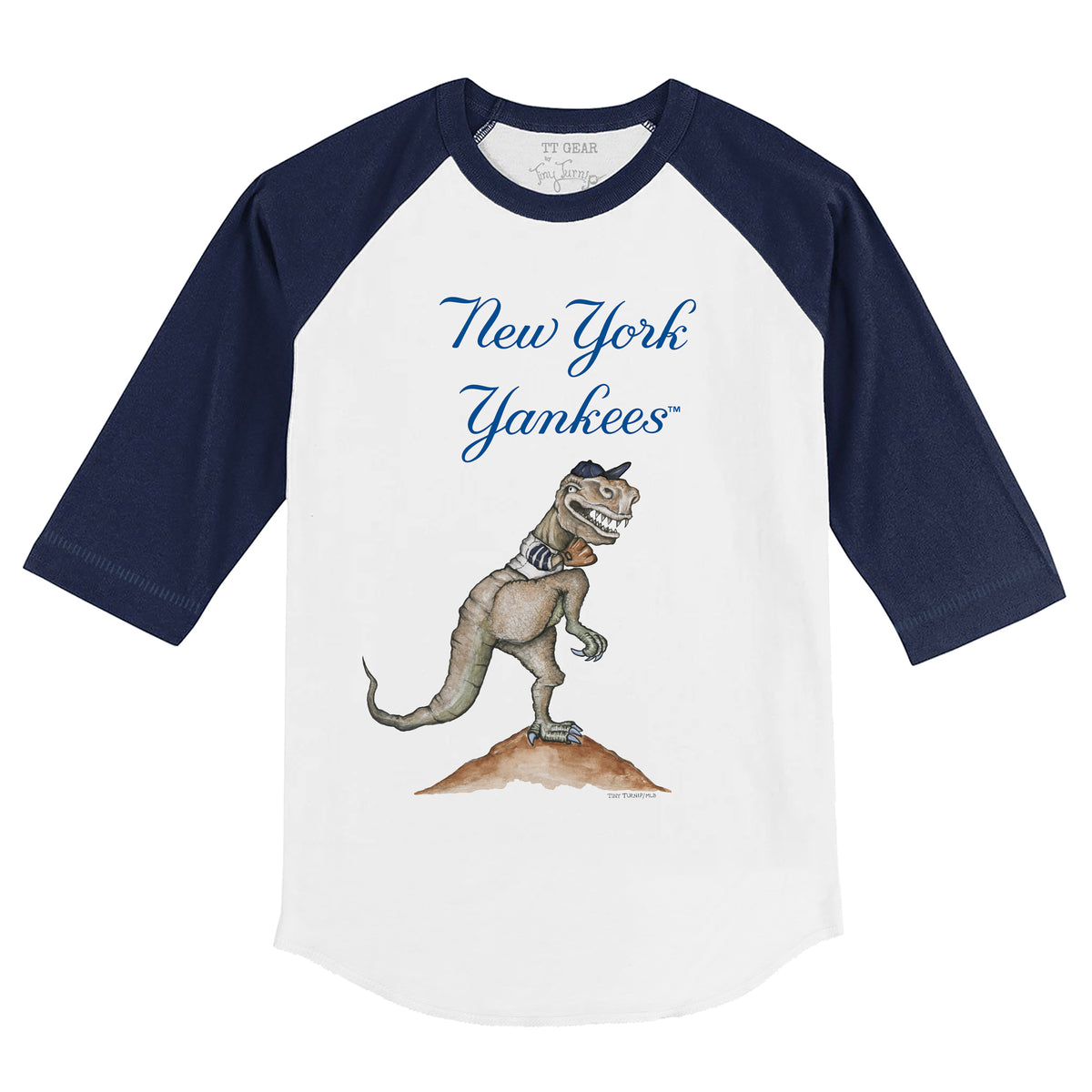 New York Yankees TT Rex 3/4 Navy Blue Sleeve Raglan