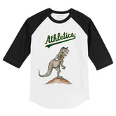 Oakland Athletics TT Rex 3/4 Black Sleeve Raglan