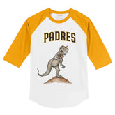 San Diego Padres TT Rex 3/4 Gold Sleeve Raglan