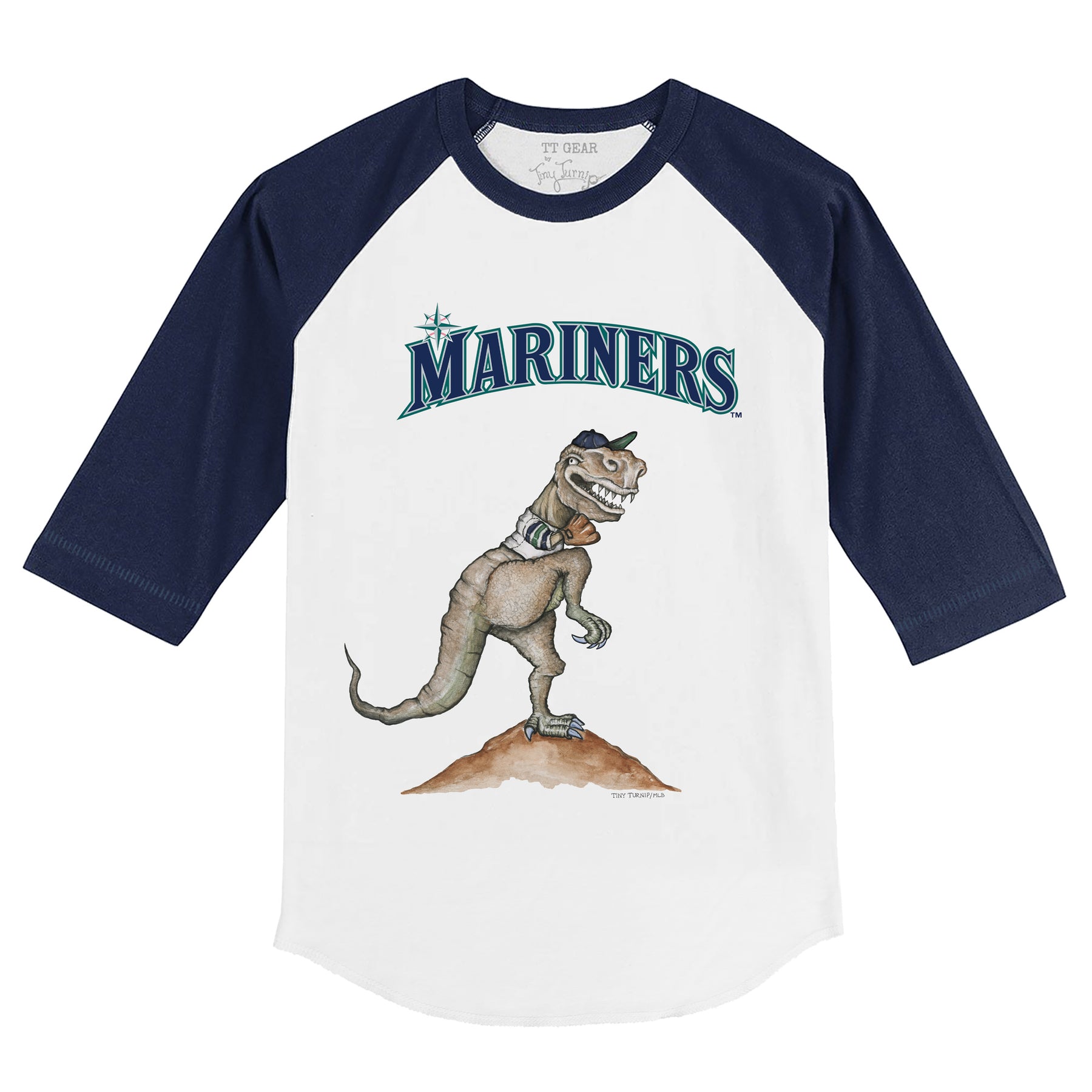 Seattle Mariners TT Rex 3/4 Navy Blue Sleeve Raglan