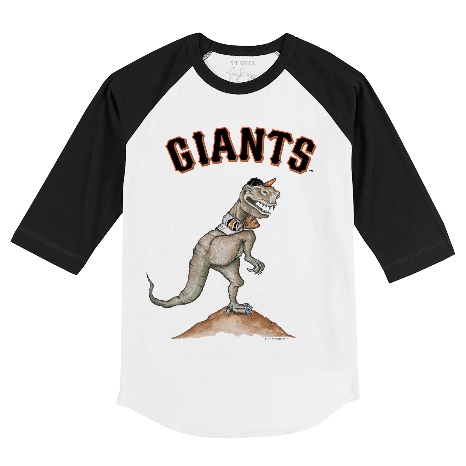 San Francisco Giants TT Rex 3/4 Black Sleeve Raglan