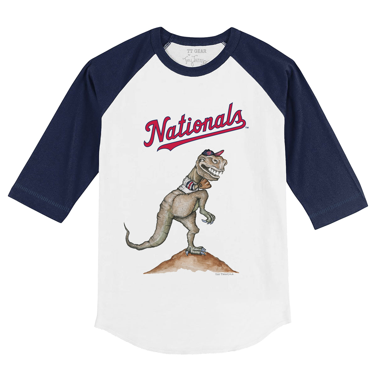 Washington Nationals TT Rex 3/4 Navy Blue Sleeve Raglan