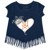 Houston Astros Tiara Heart Fringe Tee