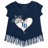 Tampa Bay Rays Tiara Heart Fringe Tee