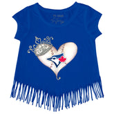 Toronto Blue Jays Tiara Heart Fringe Tee