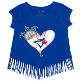 Toronto Blue Jays Tiara Heart Fringe Tee