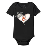 Baltimore Orioles Tiara Heart Short Sleeve Snapper