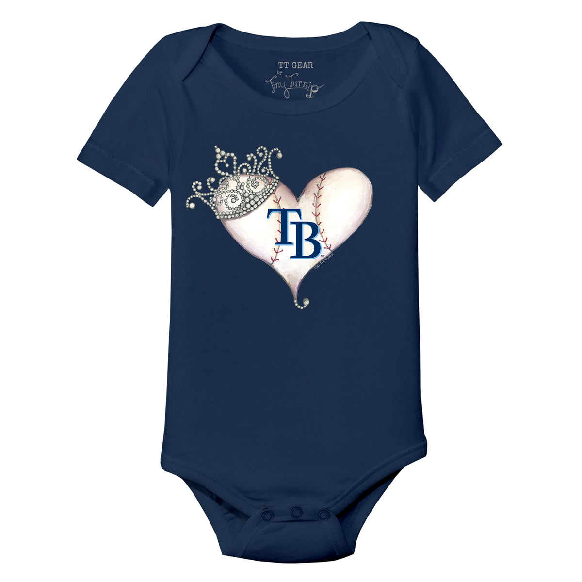 Tampa Bay Rays Tiara Heart Short Sleeve Snapper