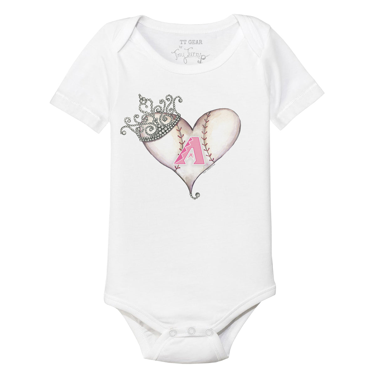 Arizona Diamondbacks Tiara Heart Short Sleeve Snapper
