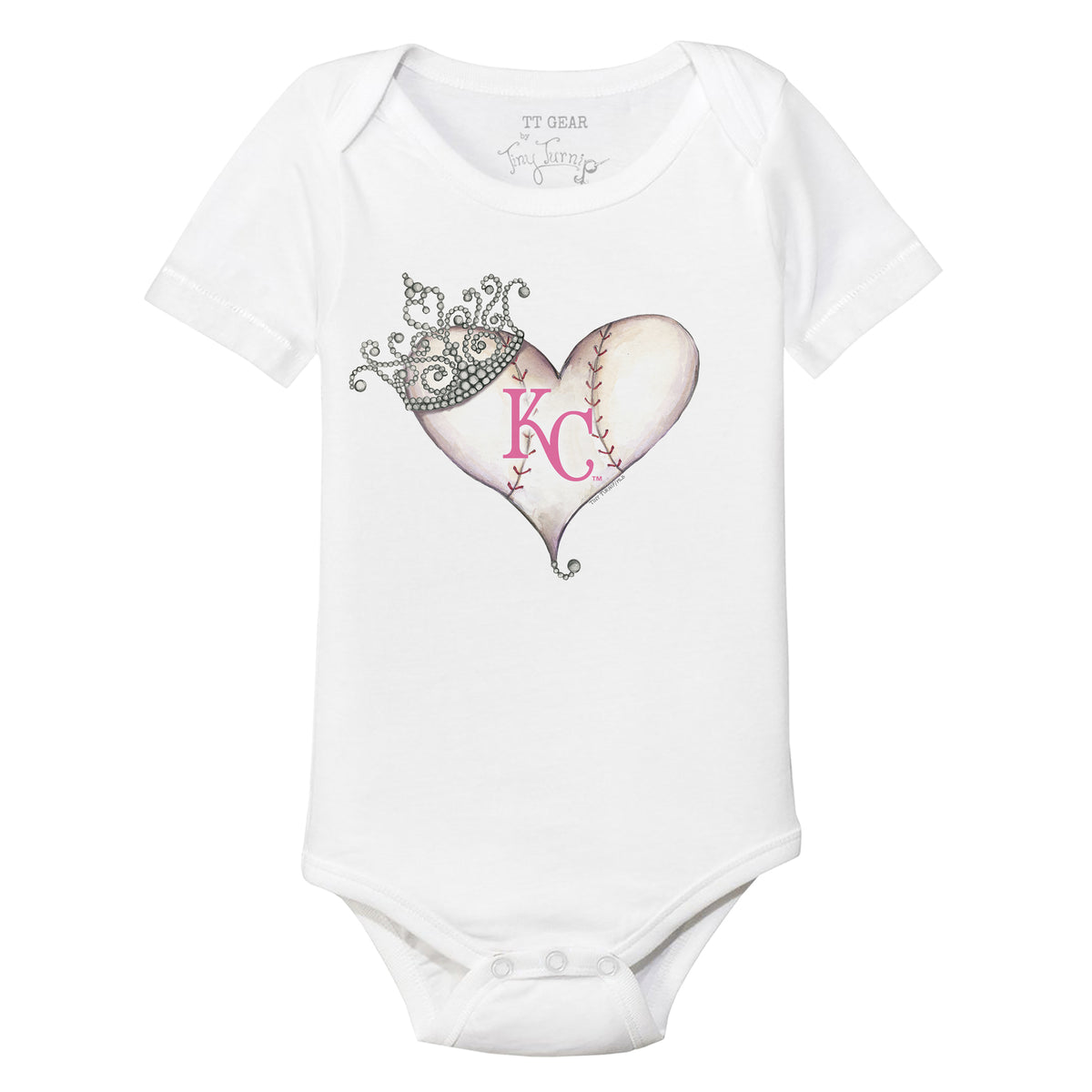 Kansas City Royals Tiara Heart Short Sleeve Snapper