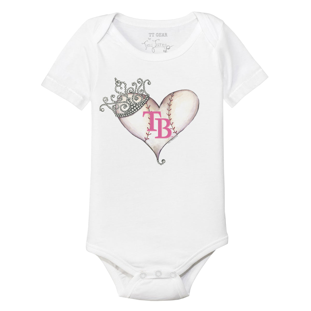 Tampa Bay Rays Tiara Heart Short Sleeve Snapper
