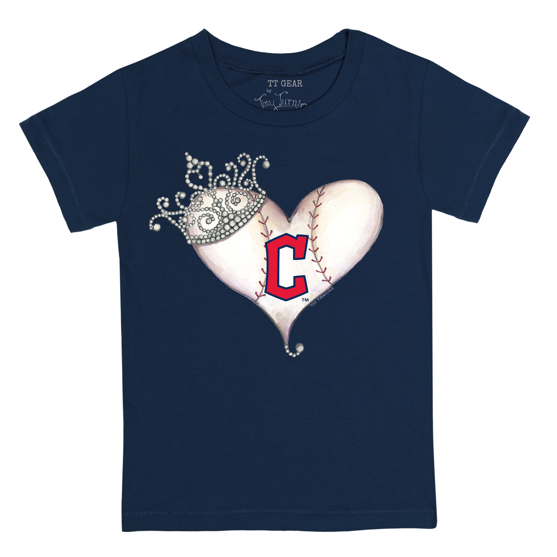 Cleveland Guardians Tiara Heart Tee Shirt