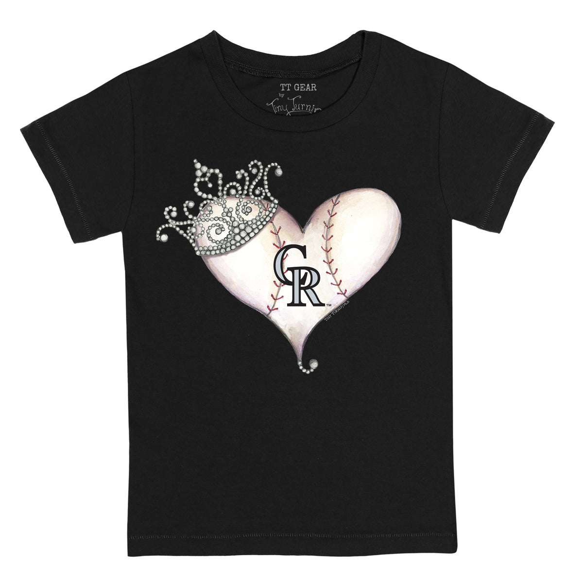 Colorado Rockies Tiara Heart Tee Shirt
