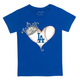 Los Angeles Dodgers Tiara Heart Tee Shirt
