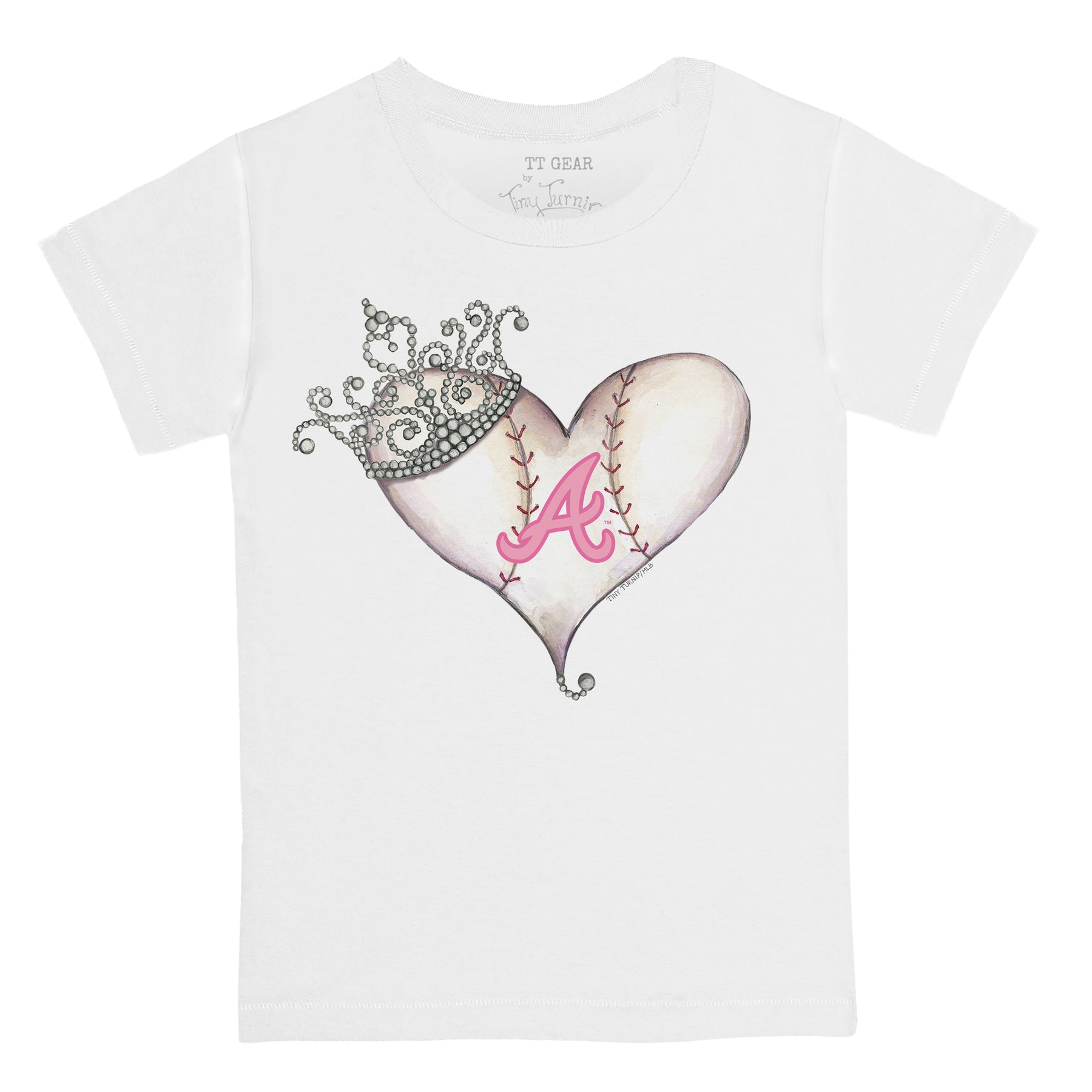 Atlanta Braves Tiara Heart Tee Shirt