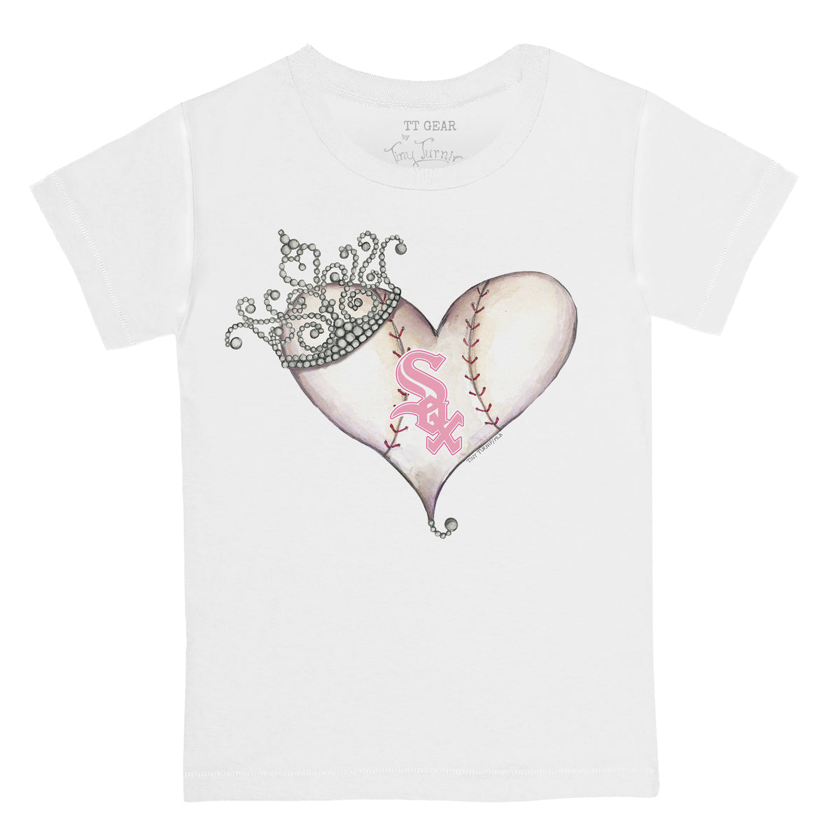 Chicago White Sox Tiara Heart Tee Shirt