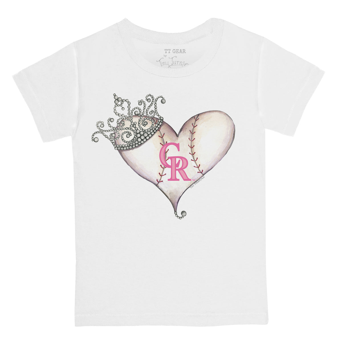 Colorado Rockies Tiara Heart Tee Shirt