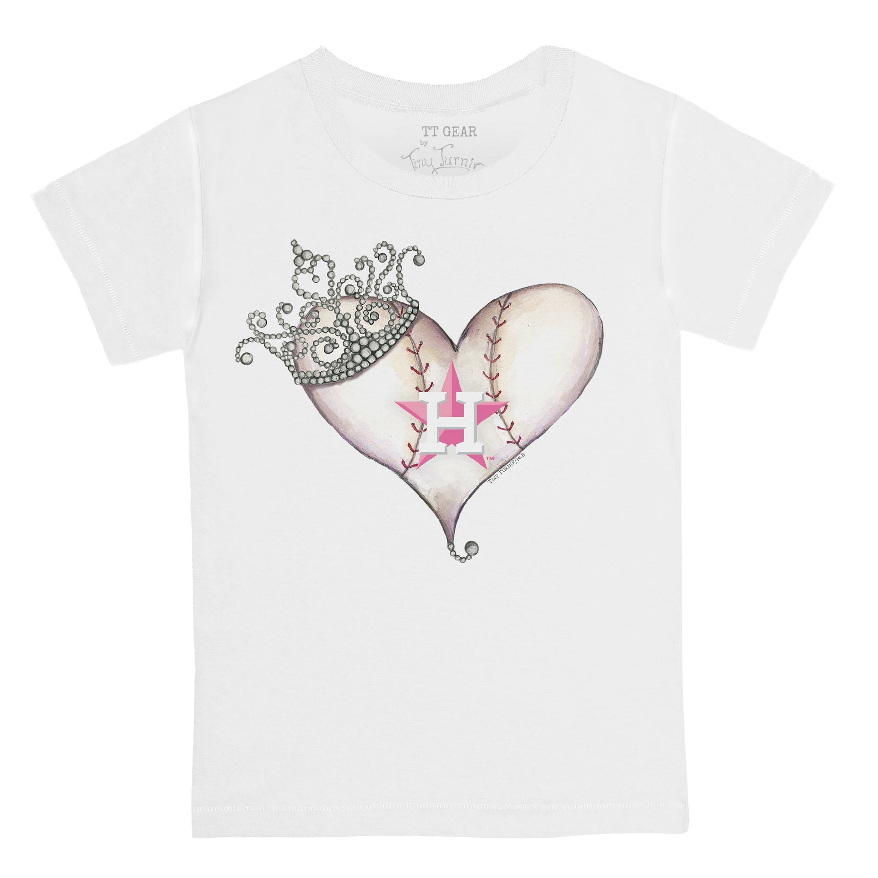 Houston Astros Tiara Heart Tee Shirt