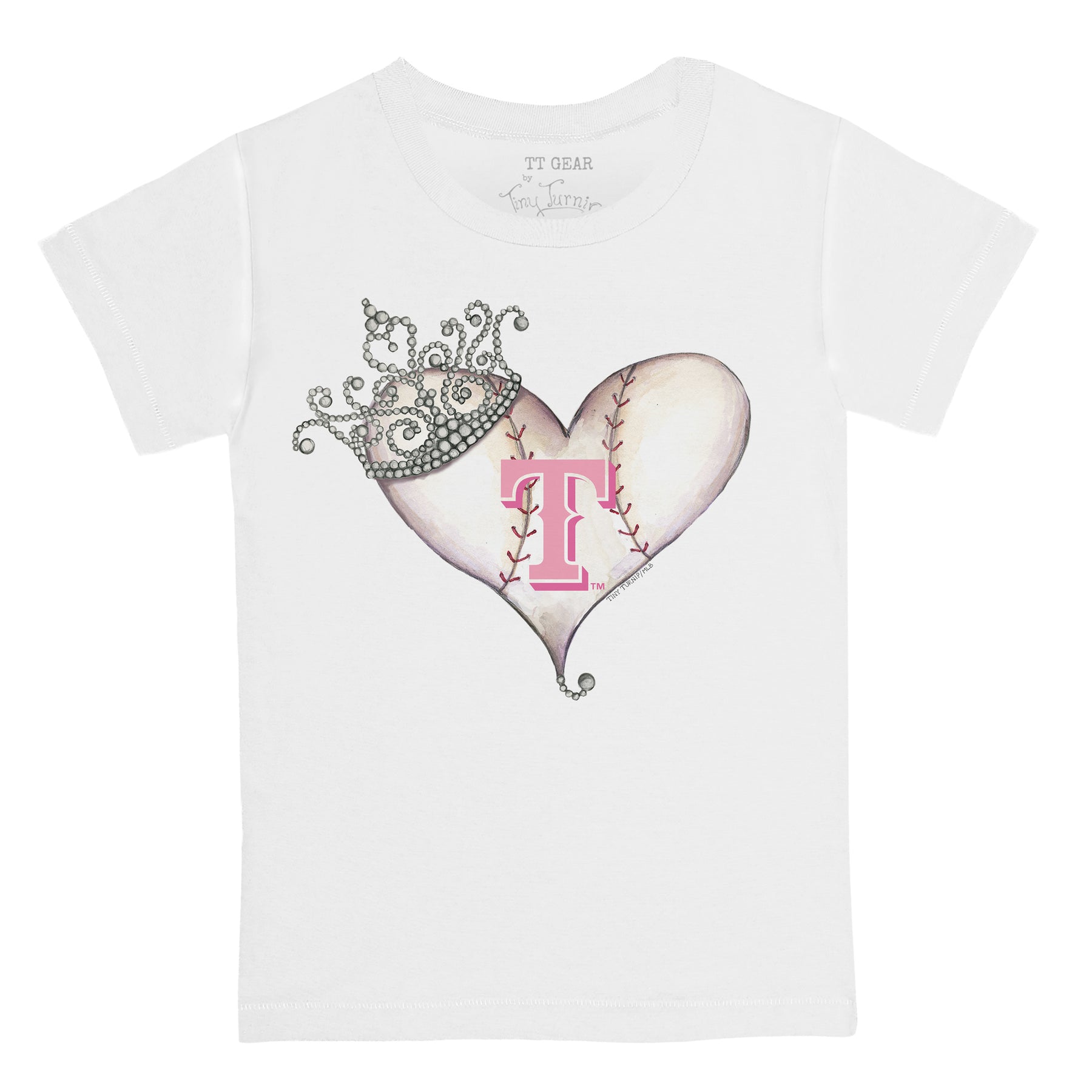Texas Rangers Tiara Heart Tee Shirt