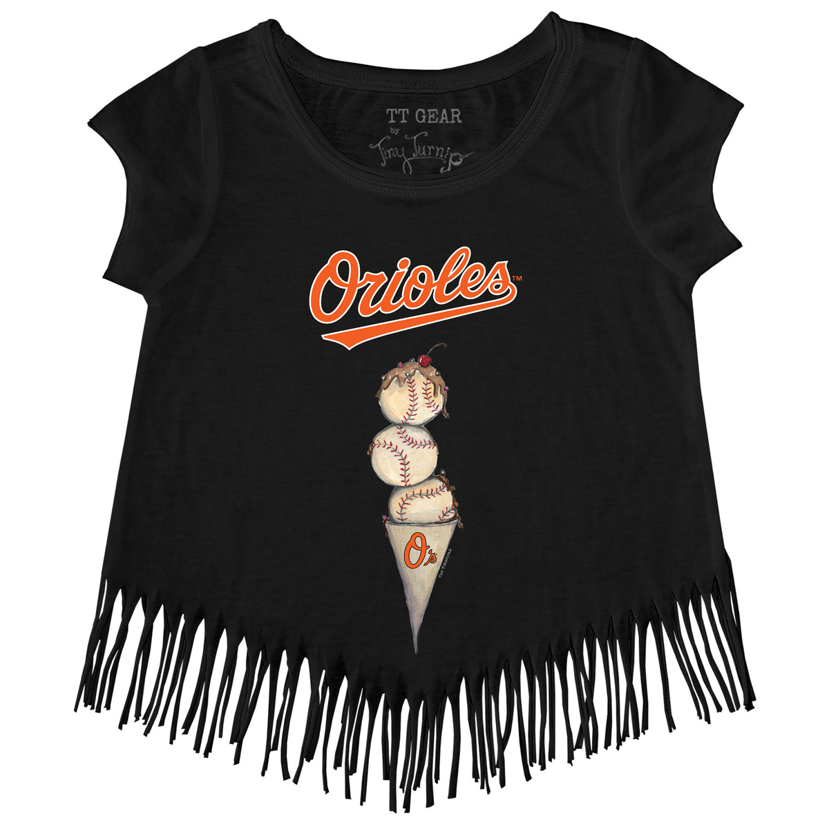 Baltimore Orioles Triple Scoop Fringe Tee