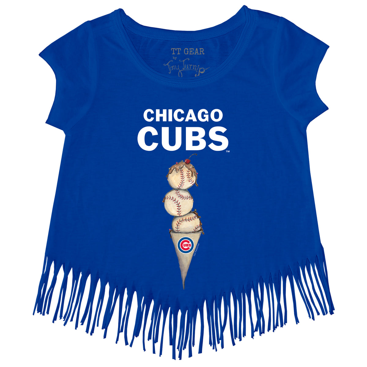 Chicago Cubs Triple Scoop Fringe Tee
