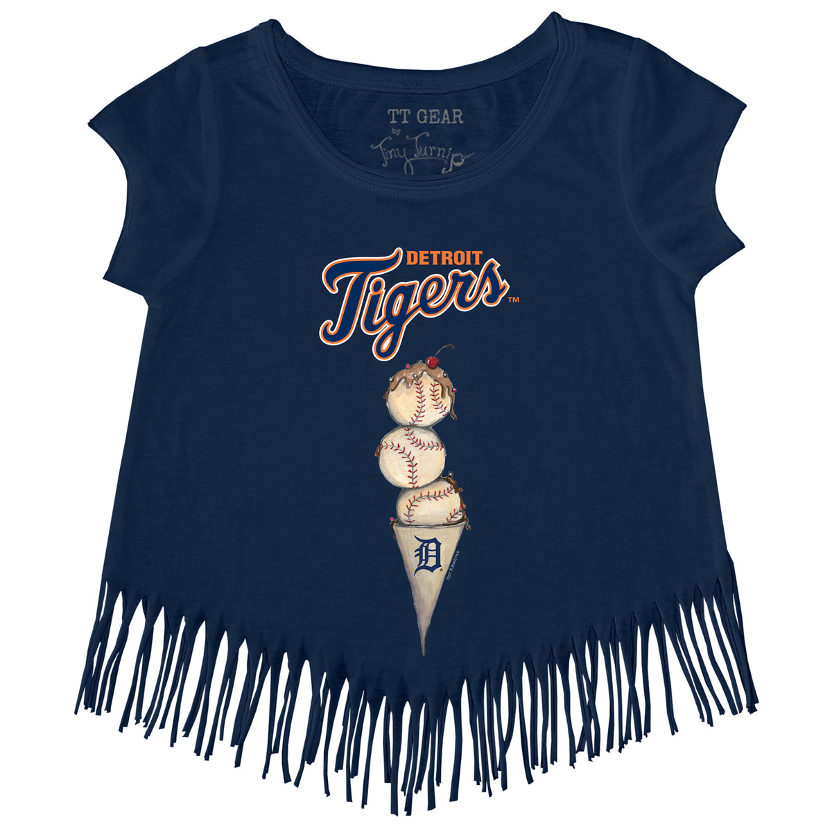 Detroit Tigers Triple Scoop Fringe Tee