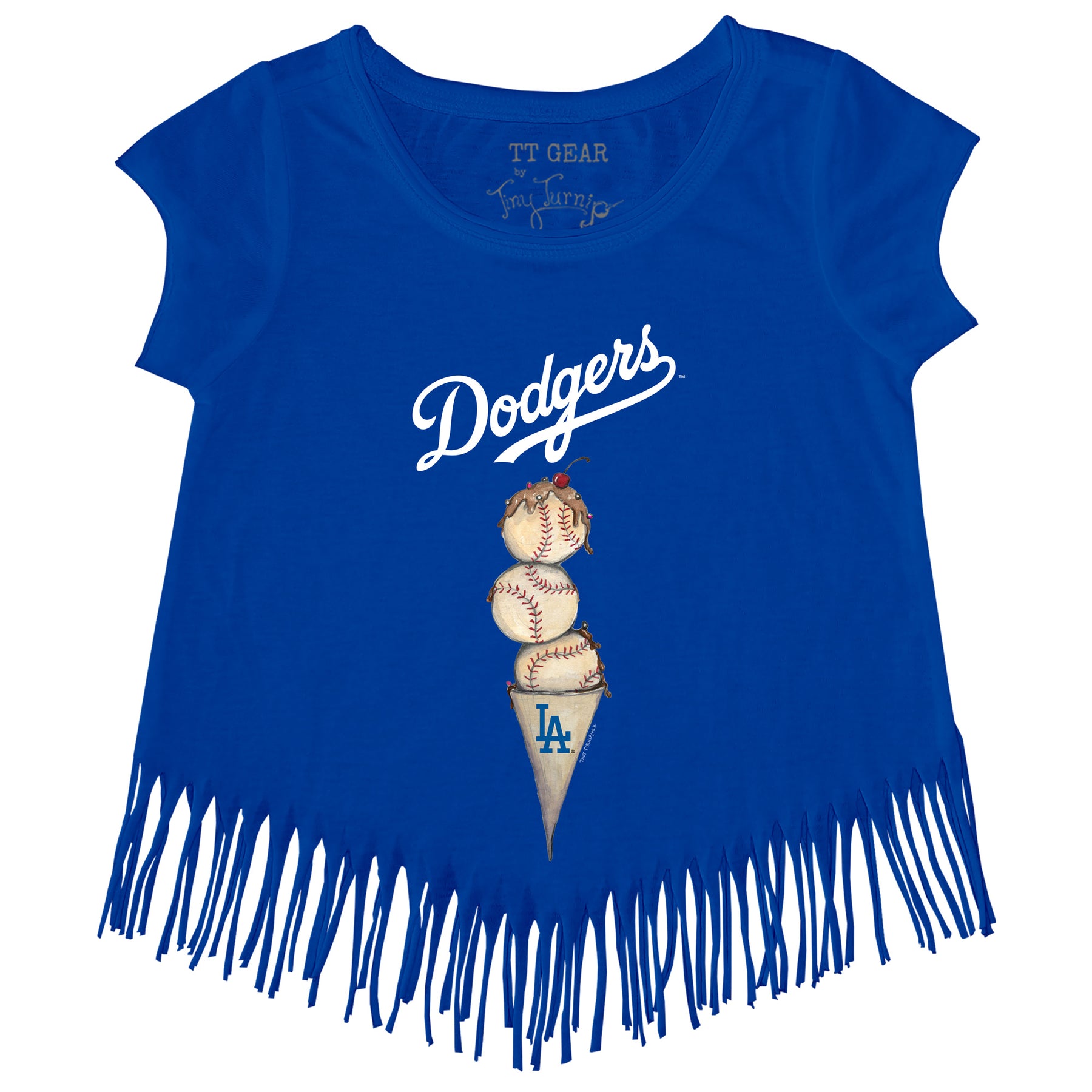 Los Angeles Dodgers Triple Scoop Fringe Tee