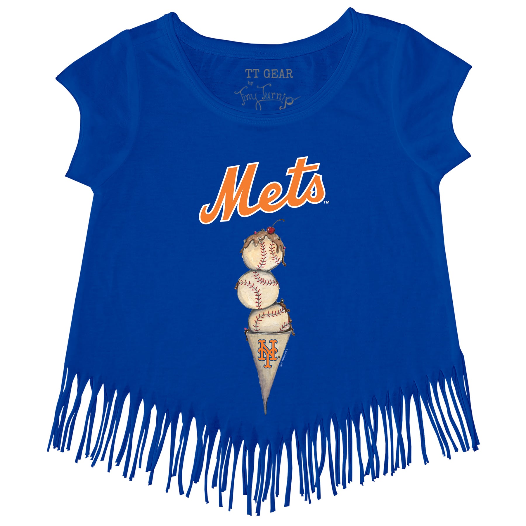 New York Mets Triple Scoop Fringe Tee