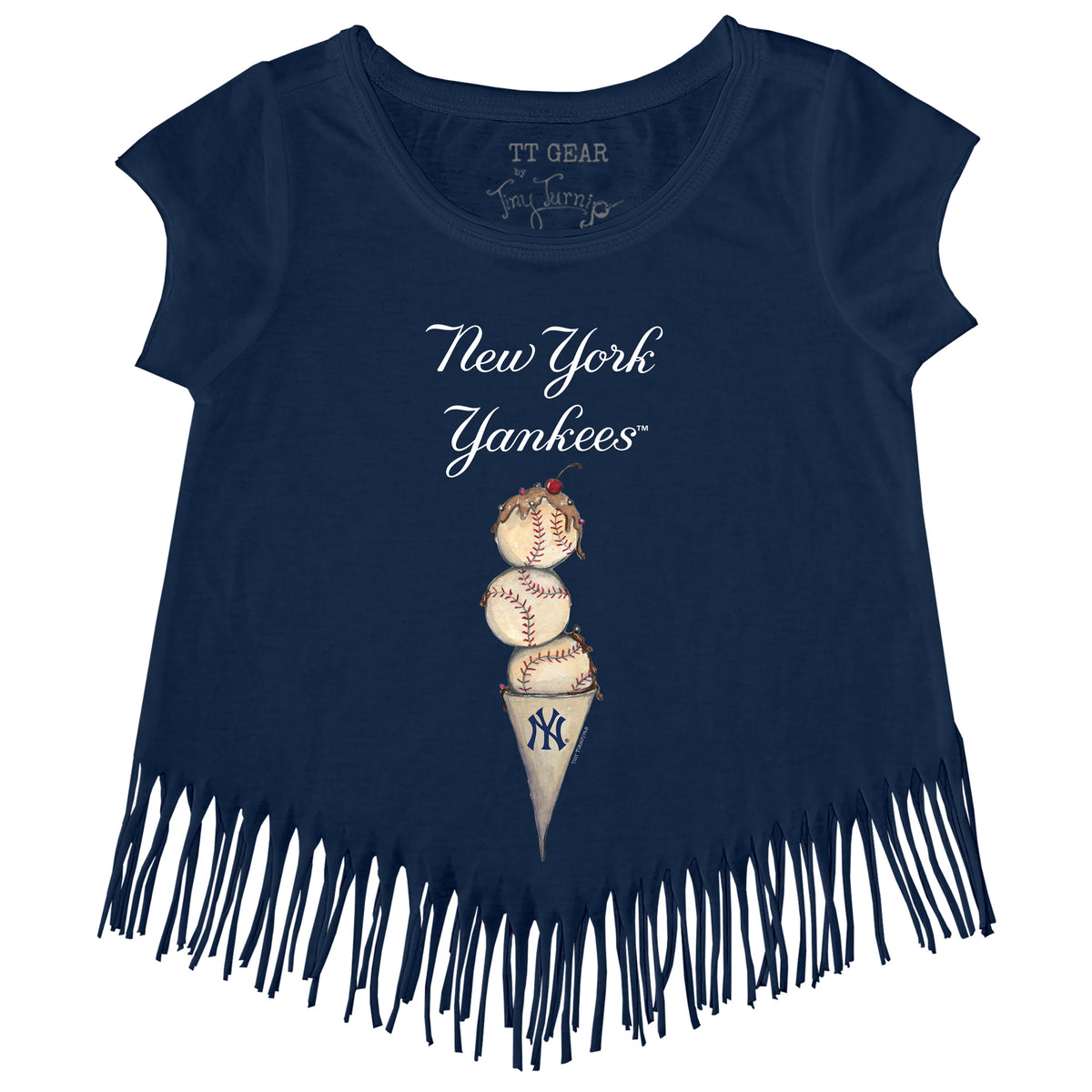New York Yankees Triple Scoop Fringe Tee
