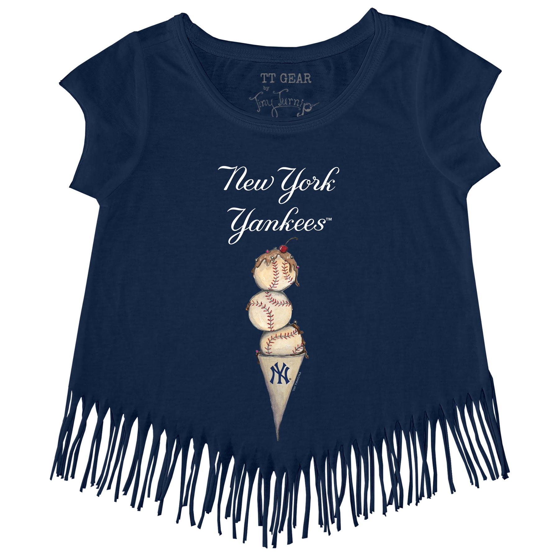 New York Yankees Triple Scoop Fringe Tee