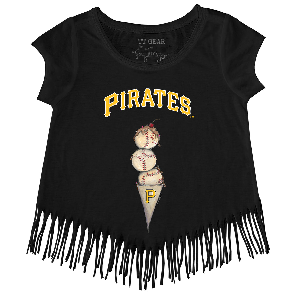 Pittsburgh Pirates Triple Scoop Fringe Tee
