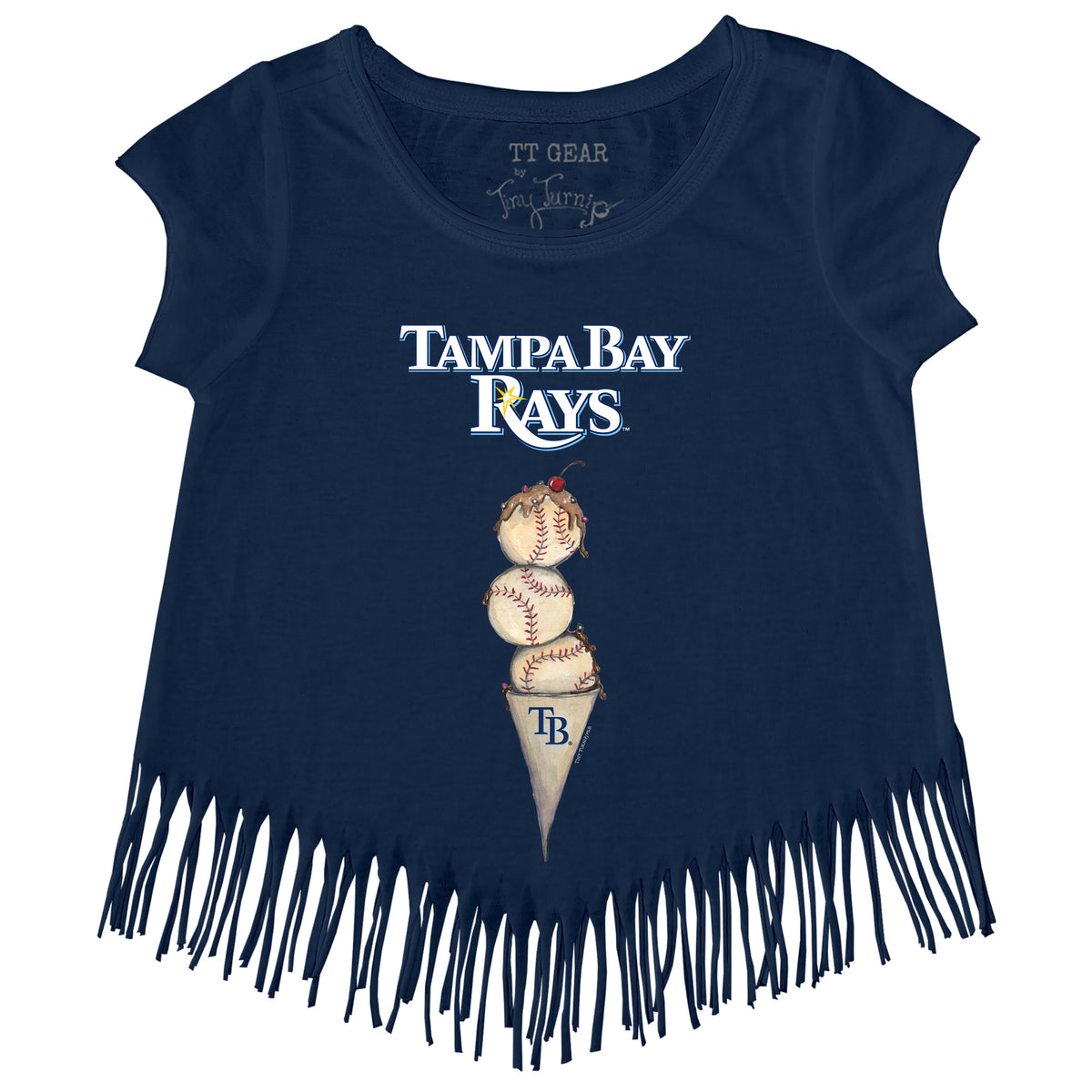 Tampa Bay Rays Triple Scoop Fringe Tee