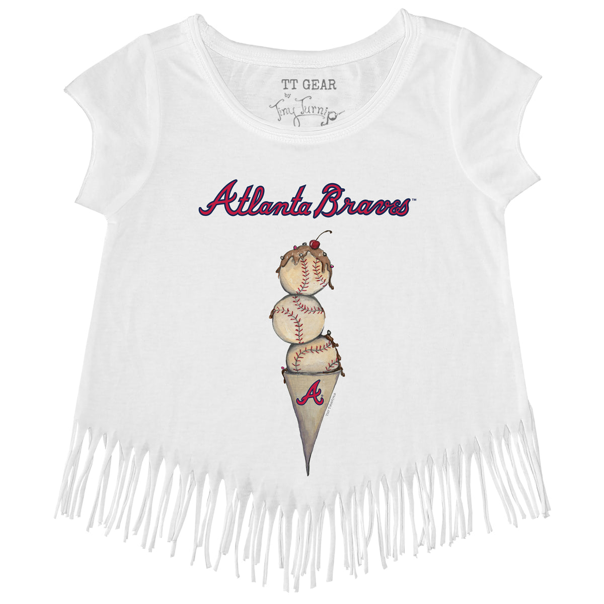 Atlanta Braves Triple Scoop Fringe Tee
