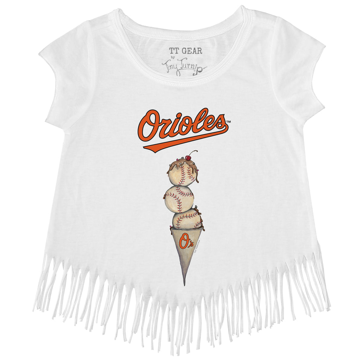 Baltimore Orioles Triple Scoop Fringe Tee