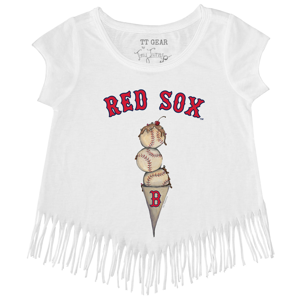 Boston Red Sox Triple Scoop Fringe Tee