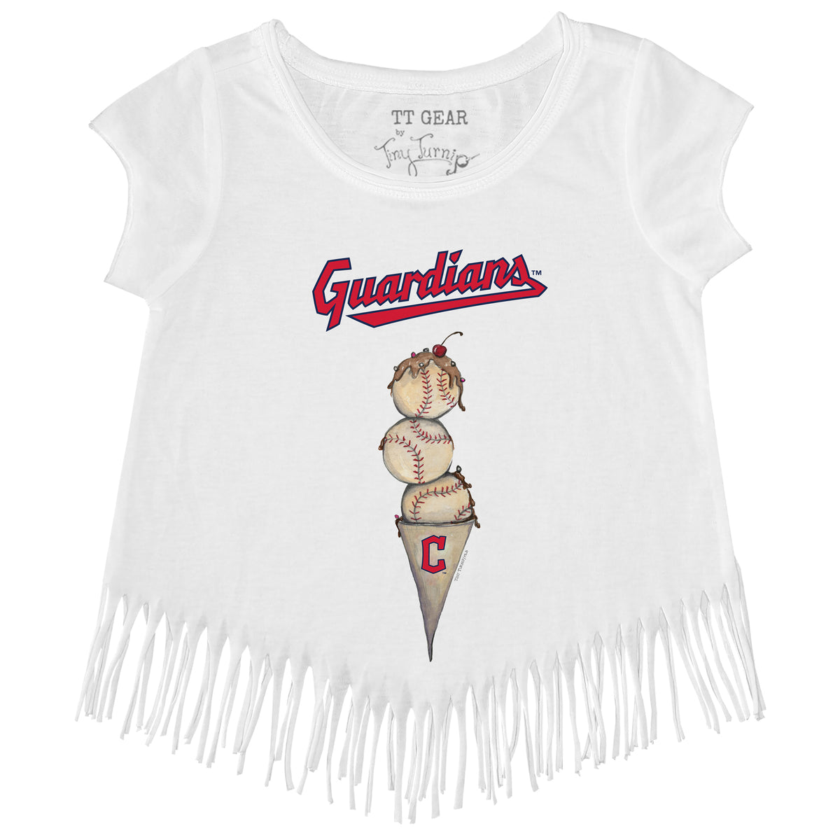 Cleveland Guardians Triple Scoop Fringe Tee