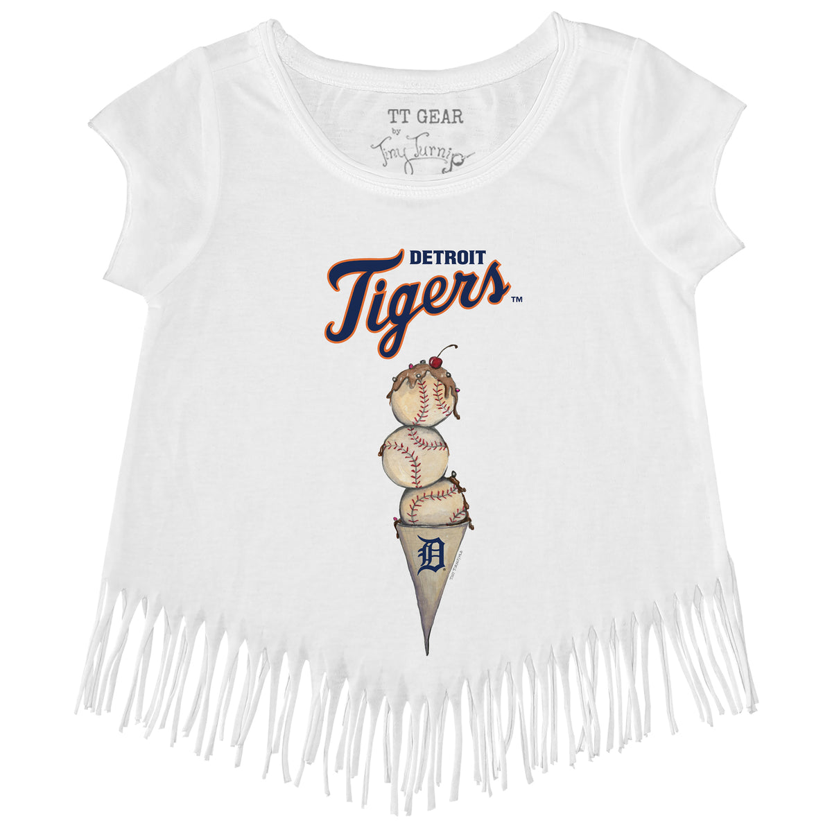 Detroit Tigers Triple Scoop Fringe Tee