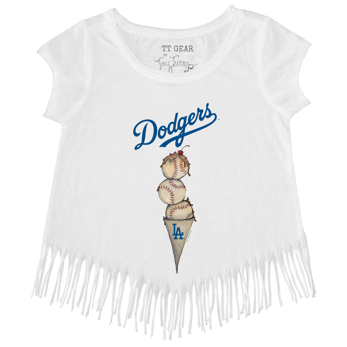 Los Angeles Dodgers Triple Scoop Fringe Tee
