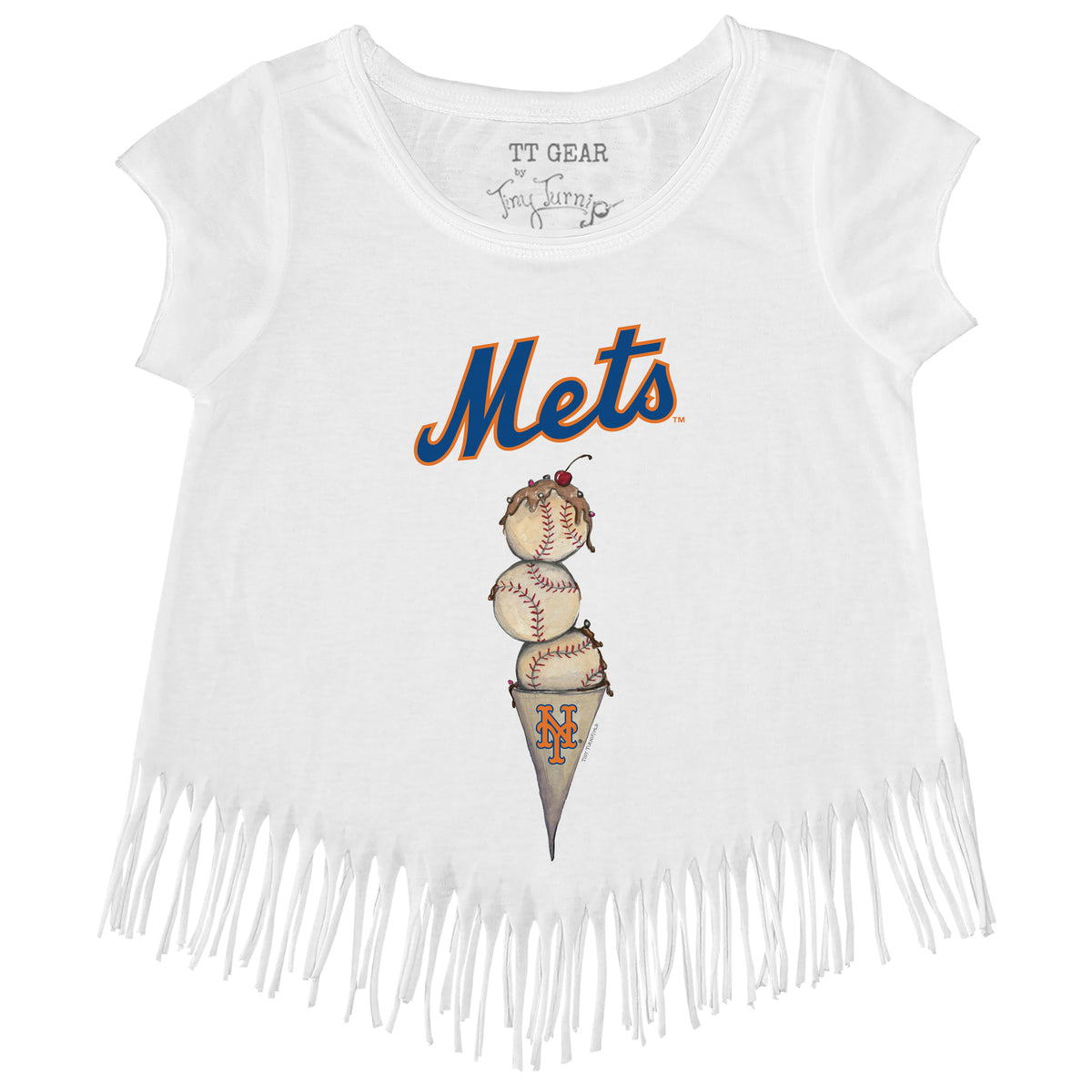 New York Mets Triple Scoop Fringe Tee