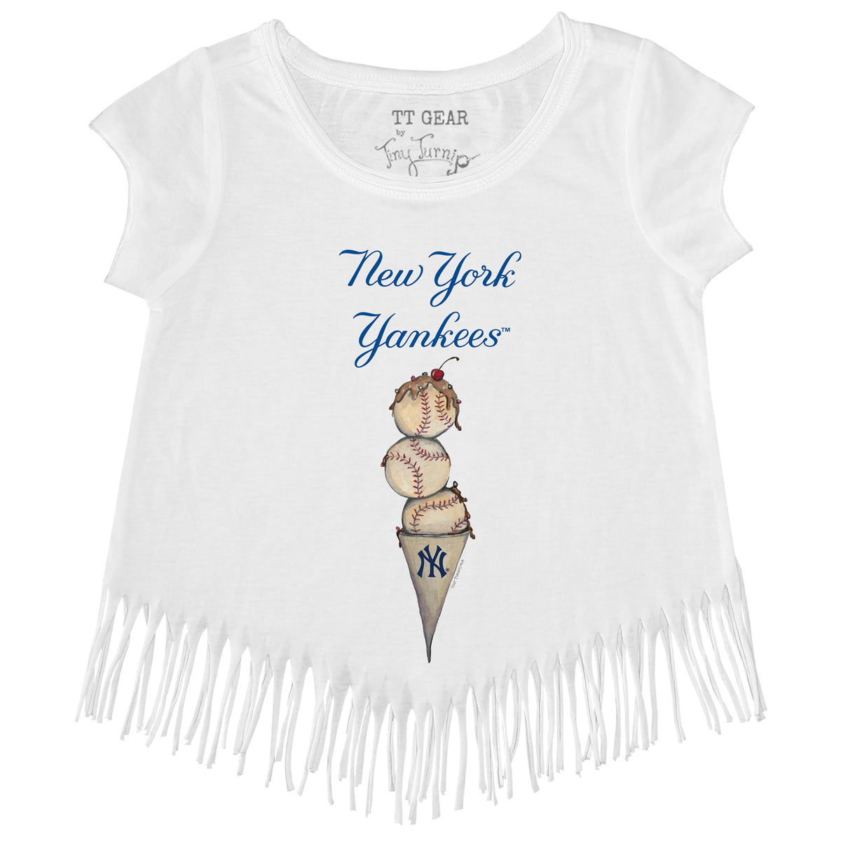 New York Yankees Triple Scoop Fringe Tee