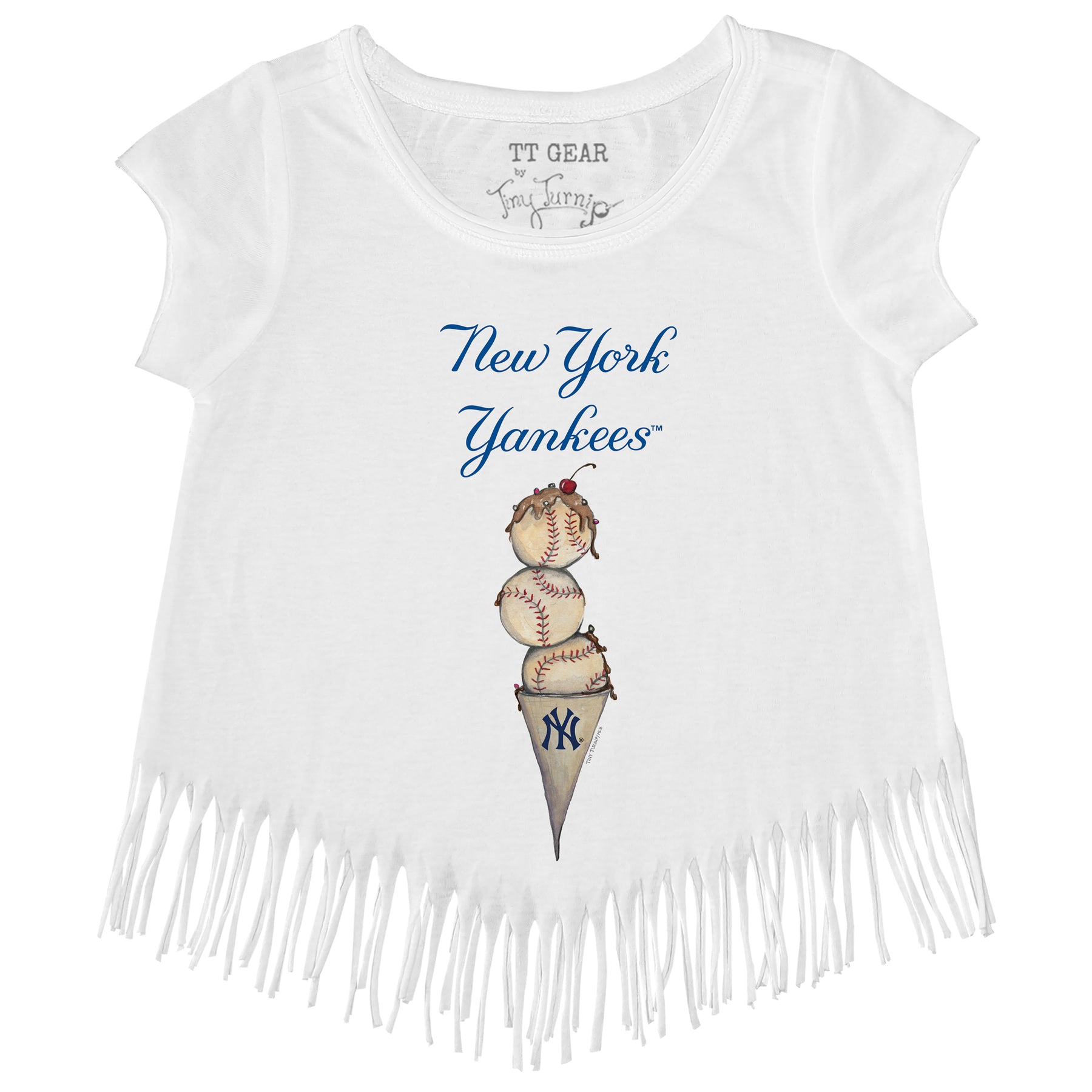 New York Yankees Triple Scoop Fringe Tee
