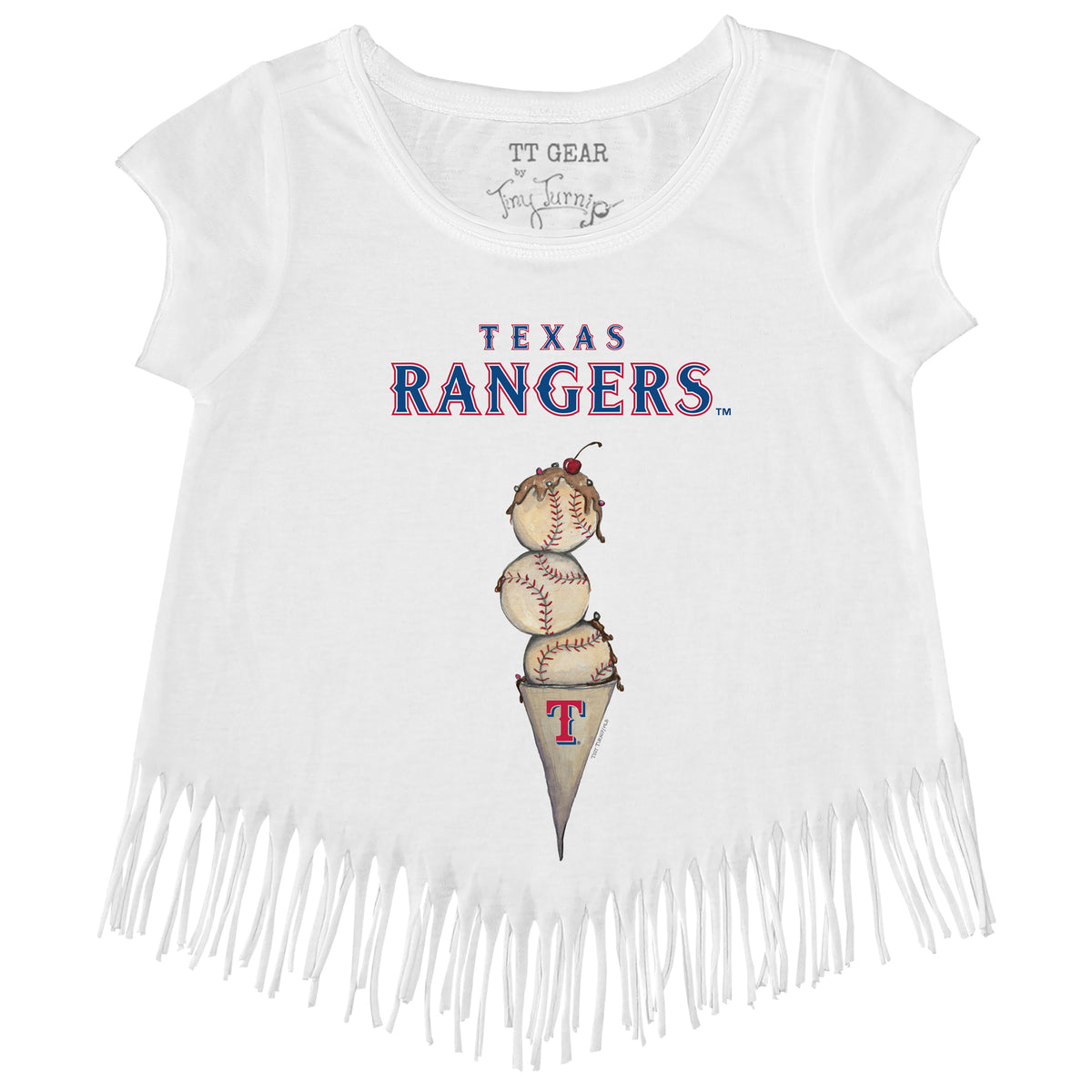 Texas Rangers Triple Scoop Fringe Tee