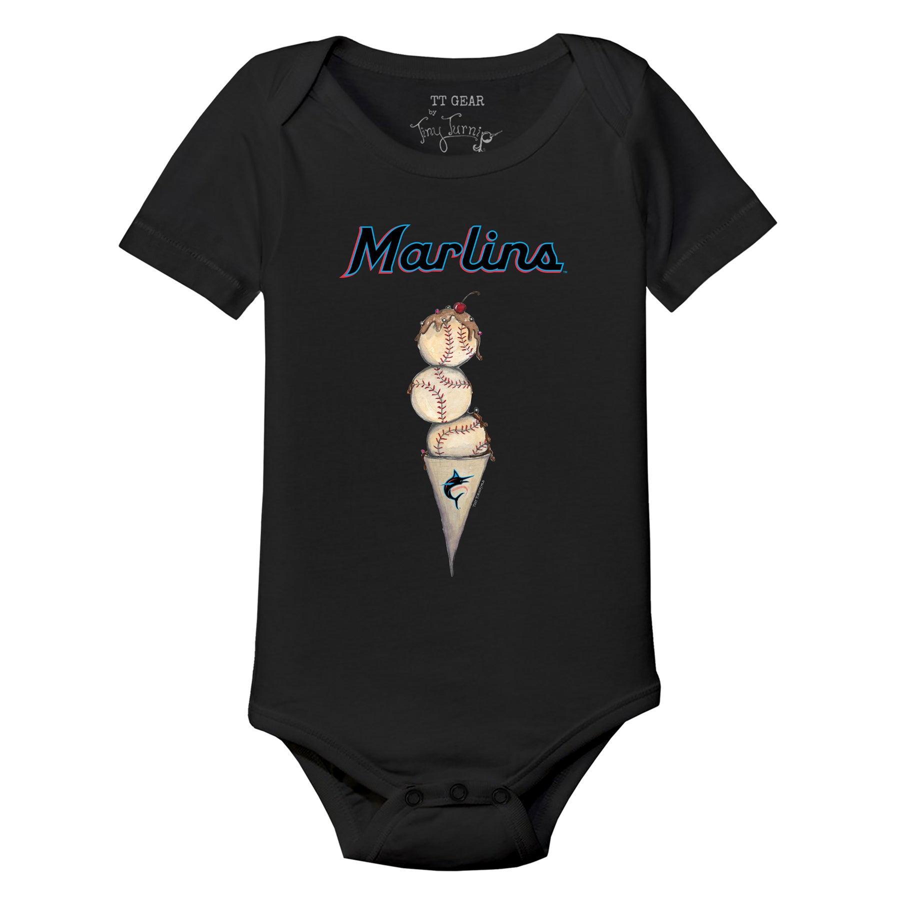 Miami Marlins Triple Scoop Short Sleeve Snapper