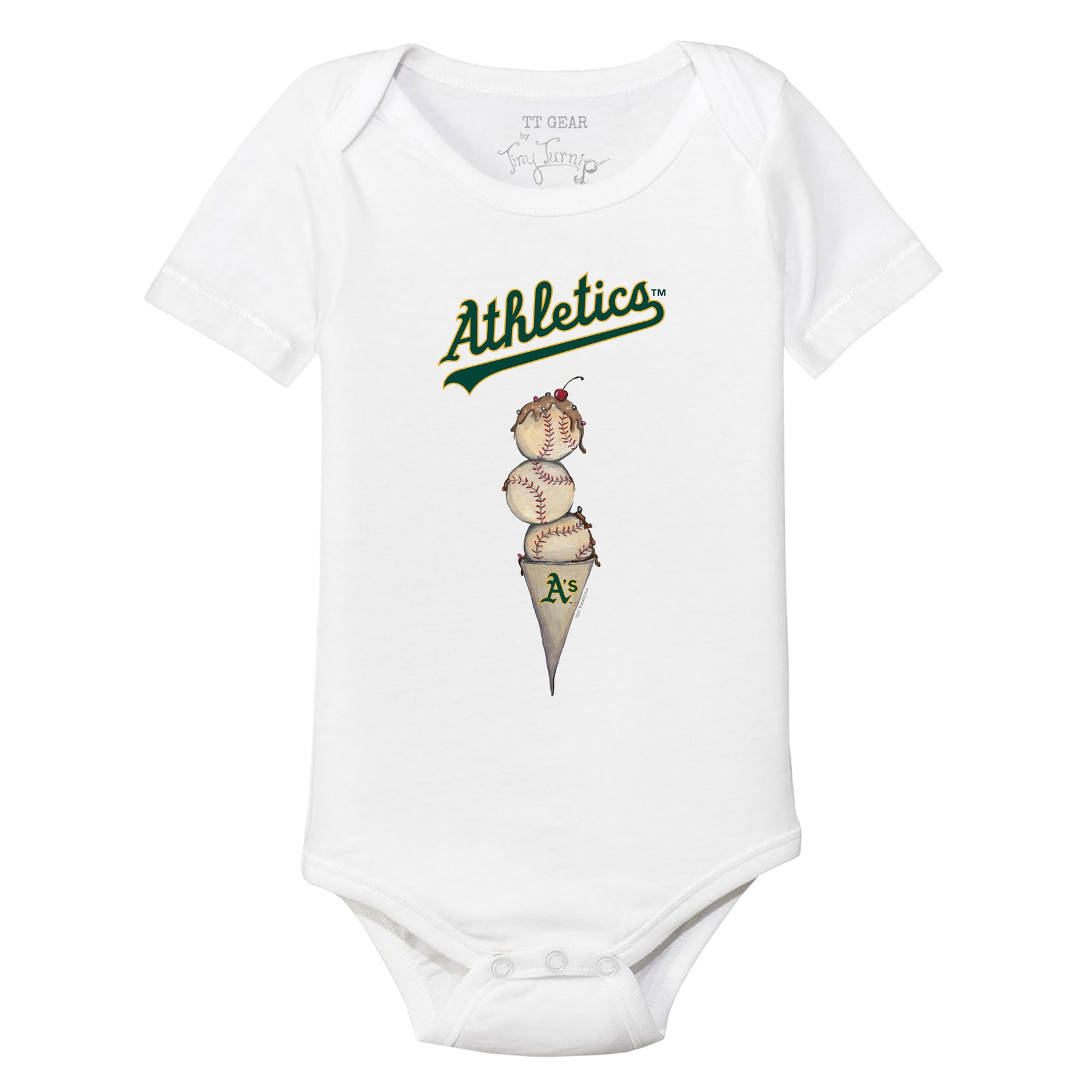 Oakland Athletics Triple Scoop Short Sleeve Snapper