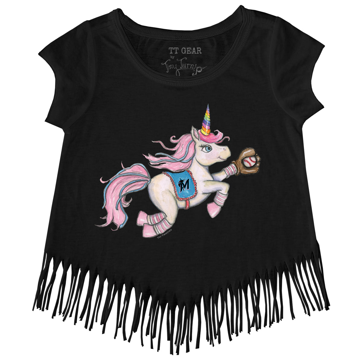 Miami Marlins Unicorn Fringe Tee