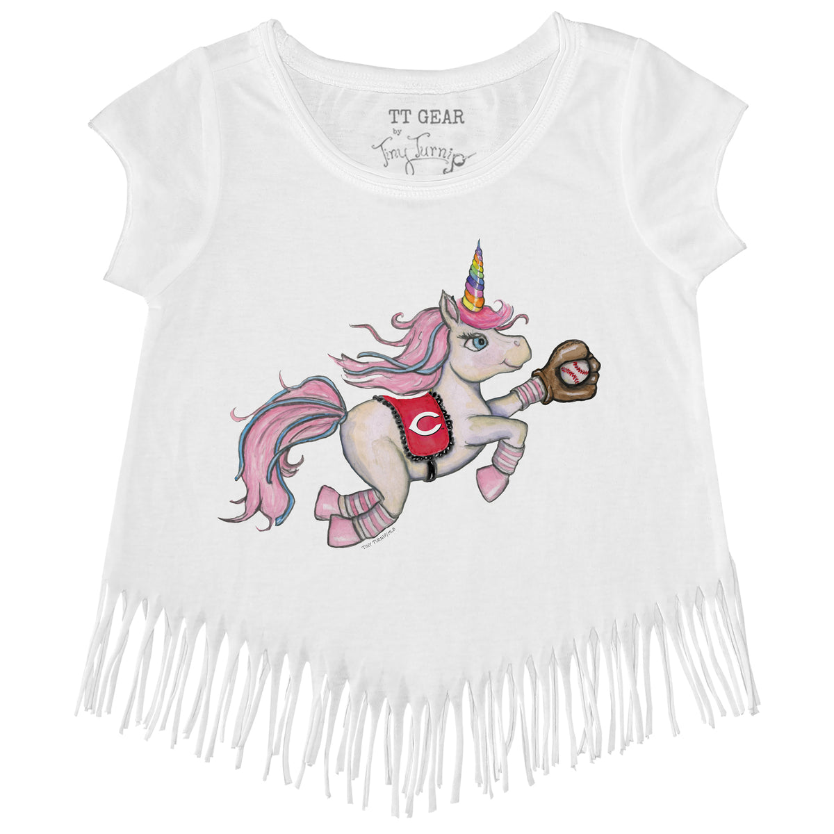 Cincinnati Reds Unicorn Fringe Tee