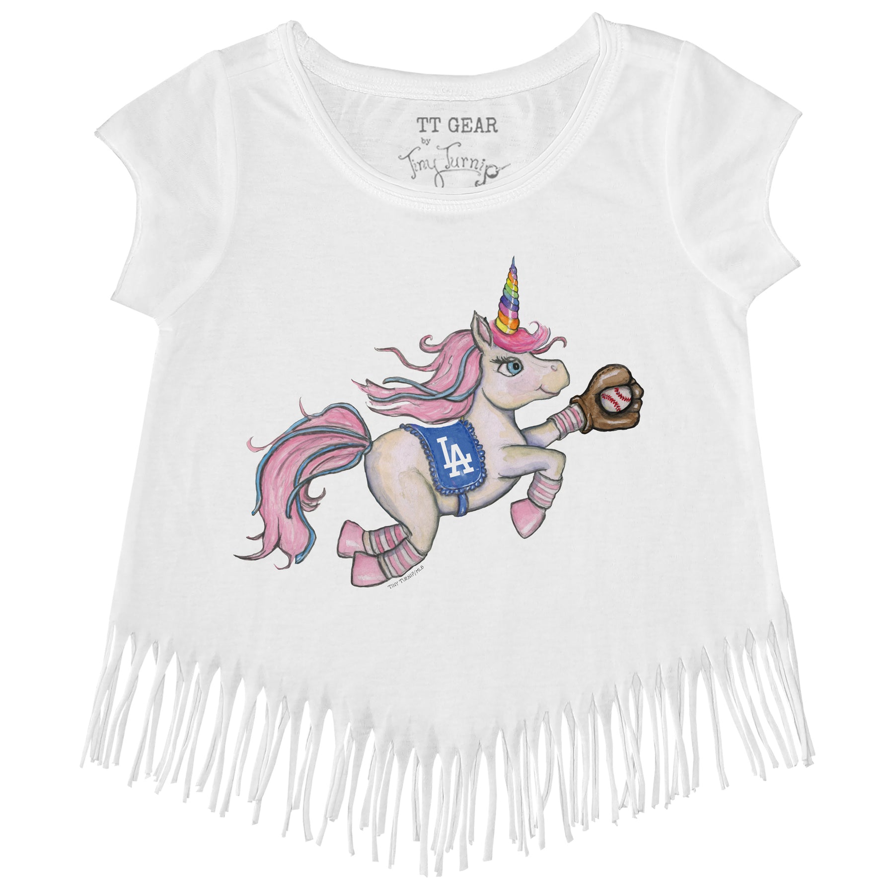 Los Angeles Dodgers Unicorn Fringe Tee